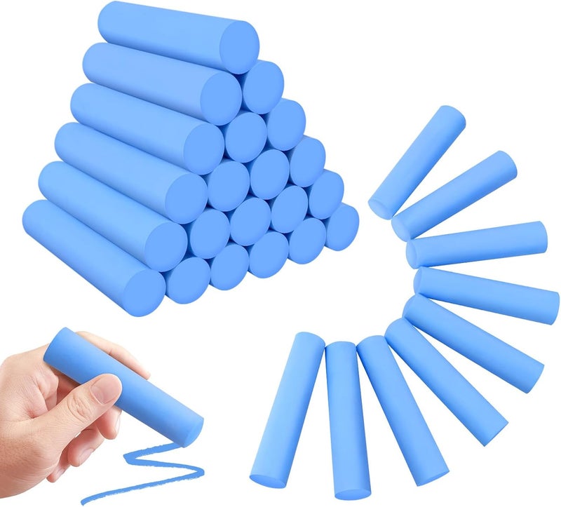 FELIZROCA 50 Pack Washable Sidewalk Chalks for Kids Non-Toxic Jumbo Chalk for Outdoor Art Play, Colored Chalk for Painting on Chalkboard, Blackboard and Playground(Blue) - Image 1